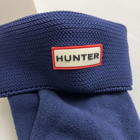 Hunter Womens Boot Socks M 5-7 Garter Cuff Tall Wellington Recycled Fleece - Picture 9 of 9